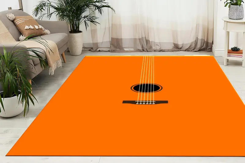 トレンディなプリントラグ: モダンな空間に合わせたパーソナライズされたミュージシャンデザイン