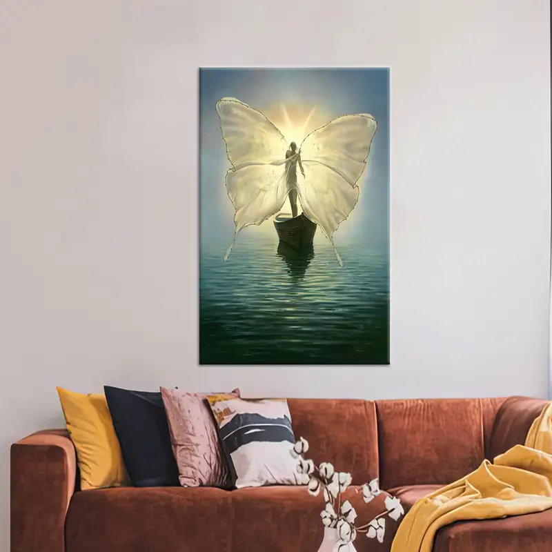 Vladimir Kush Art, Butterfly auf Boot, Reproduktionskunst, berühmte Kunstwerke, Kunsthängekunst, Kunstdekorationskunst, Schmetterlings Kunstwerke, moderne Leinwand - 2