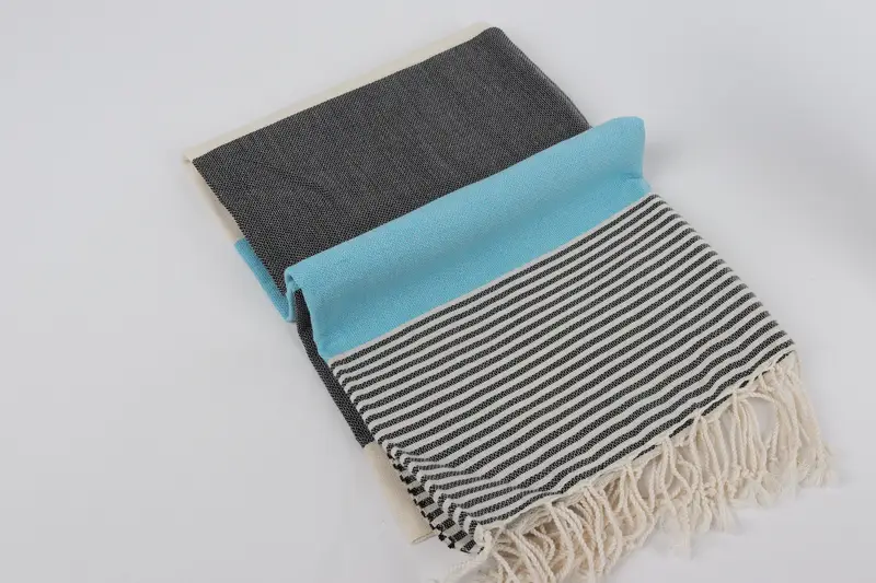 Monogram Beach Towel, Gift For Him, Handmade Turkish Towel, 68x40 Cotton Striped Towel, Sand-free towel, Bridal Shower Favor, Bridemaids Beach Towel - 6
