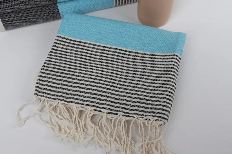 Monogram Beach Towel, Gift For Him, Handmade Turkish Towel, 68x40 Cotton Striped Towel, Sand-free towel, Bridal Shower Favor, Bridemaids Beach Towel - 5