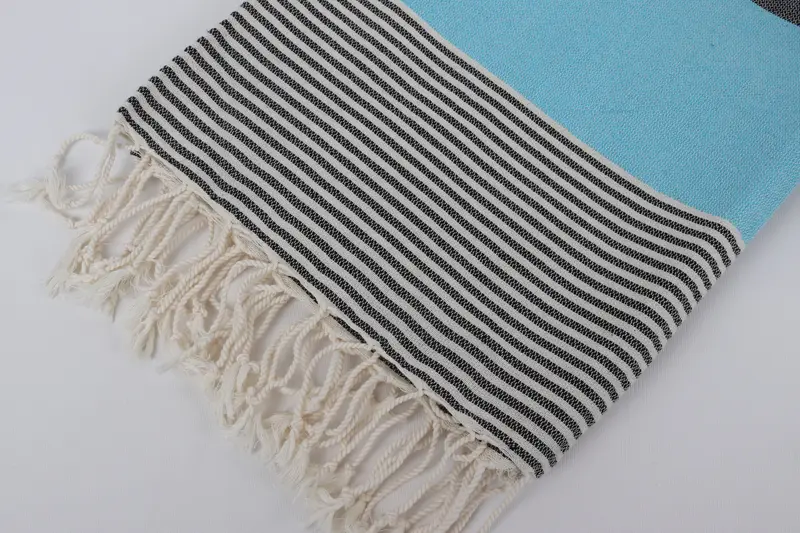 Monogram Beach Towel, Gift For Him, Handmade Turkish Towel, 68x40 Cotton Striped Towel, Sand-free towel, Bridal Shower Favor, Bridemaids Beach Towel - 7