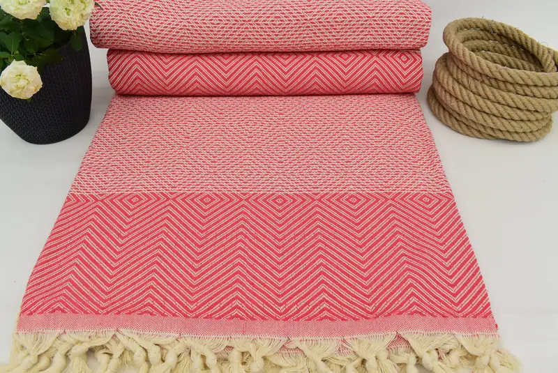 92x80 Cotton Diamond Towel, Beach Theme Wedding Gift, Personalized Gifts, Beach Wedding Favor, Couch Cover, Personalized Blanket, Decorative Blanket - 6