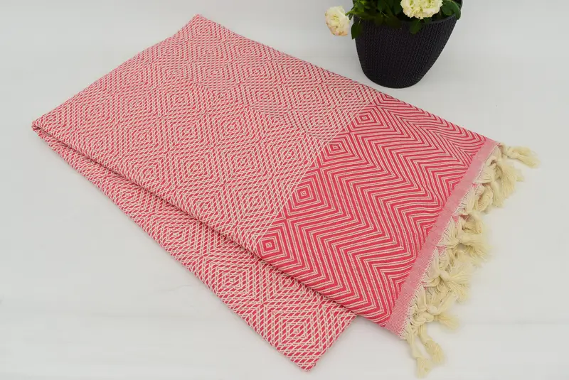 92x80 Cotton Diamond Towel, Beach Theme Wedding Gift, Personalized Gifts, Beach Wedding Favor, Couch Cover, Personalized Blanket, Decorative Blanket - 2