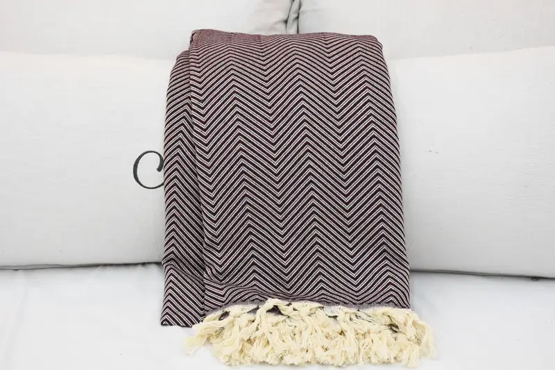 Custom Blanket, 92x80 Cotton Striped Towel, Bachelor Party Gifts, Bachelorette Party Favors, Monogram Blanket, Wedding Anniversary Gift - 4