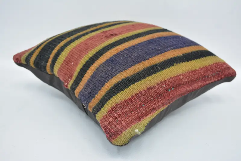Ethnical Kilim Rug Pillow, Ethnic Throw Pillow Case, Pillow, Kilim Pillow, 12x12 Red Pillow Case, Wholesale Cushion Cover, Vintage Pillow - 6