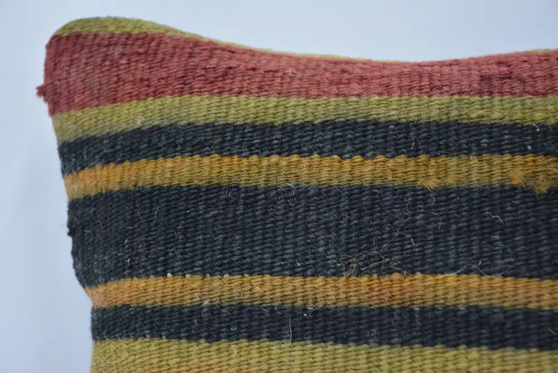 Ethnical Kilim Rug Pillow, Ethnic Throw Pillow Case, Pillow, Kilim Pillow, 12x12 Red Pillow Case, Wholesale Cushion Cover, Vintage Pillow - 2