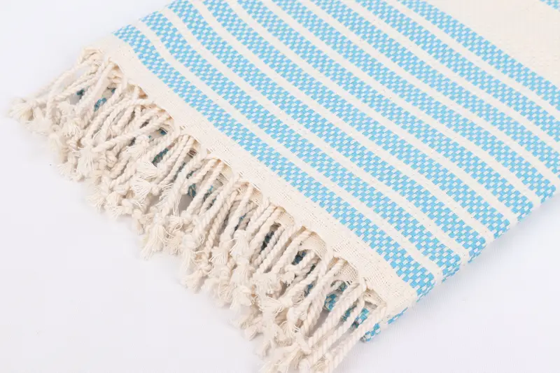Turkish Towel Beach, Sand-resistant towel, 70x40 Cotton Striped Towel, Summer Gift Ideas, Embroidery Towel, Sand-free towel, Bridal Shower Favor - 7