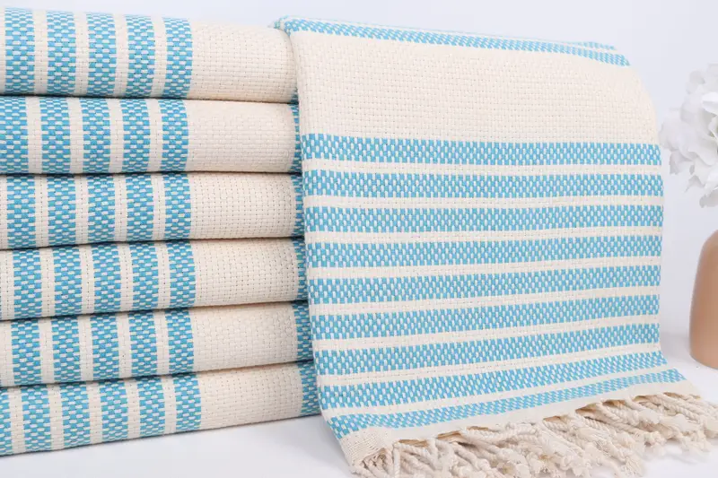 Turkish Towel Beach, Sand-resistant towel, 70x40 Cotton Striped Towel, Summer Gift Ideas, Embroidery Towel, Sand-free towel, Bridal Shower Favor - 2