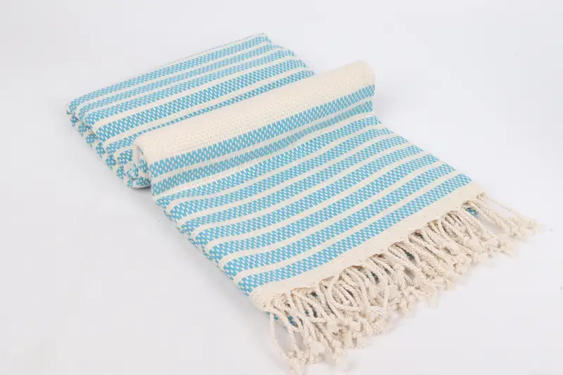 Turkish Towel Beach, Sand-resistant towel, 70x40 Cotton Striped Towel, Summer Gift Ideas, Embroidery Towel, Sand-free towel, Bridal Shower Favor - 6