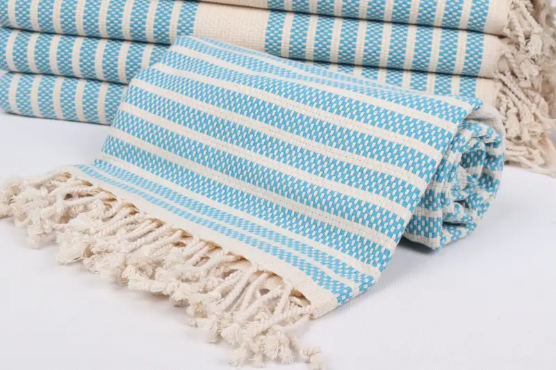 Turkish Towel Beach, Sand-resistant towel, 70x40 Cotton Striped Towel, Summer Gift Ideas, Embroidery Towel, Sand-free towel, Bridal Shower Favor - 4