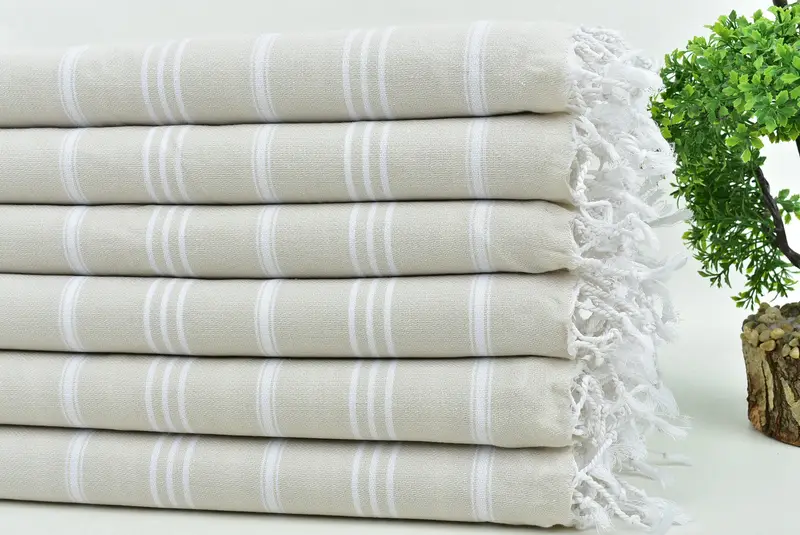 Gift For Coworker, Customized Turkish Towel, Bathroom Towels, 40x24 Cotton Striped Towel, Turkish Hand Towel, Spa Towel, Personalized Kitchen Towel - 3