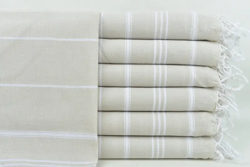 Gift For Coworker, Customized Turkish Towel, Bathroom Towels, 40x24 Cotton Striped Towel, Turkish Hand Towel, Spa Towel, Personalized Kitchen Towel - 1