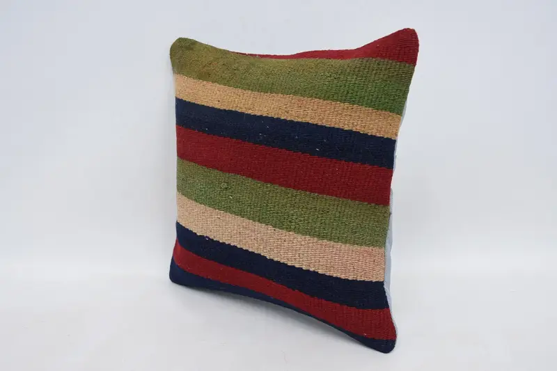 Couch Cushion Case, Couch Cushion Cover, Antique Pillows, Interior Designer Pillow, Boho Pillow Sham Cover, 14x14 Red Pillow, Cushion Cover - 4