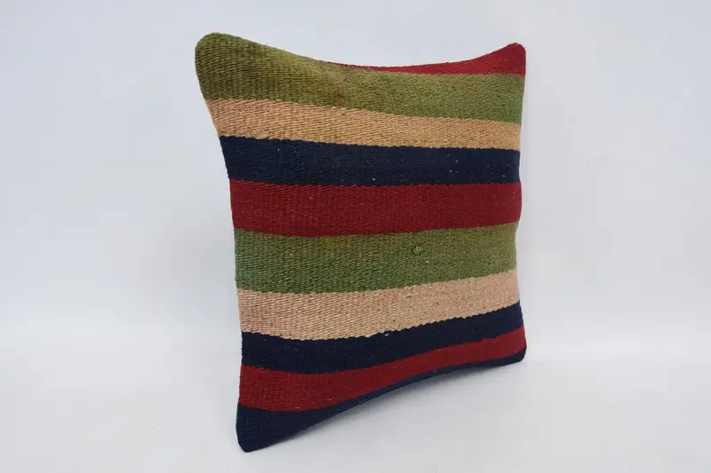 Couch Cushion Case, Couch Cushion Cover, Antique Pillows, Interior Designer Pillow, Boho Pillow Sham Cover, 14x14 Red Pillow, Cushion Cover - 3