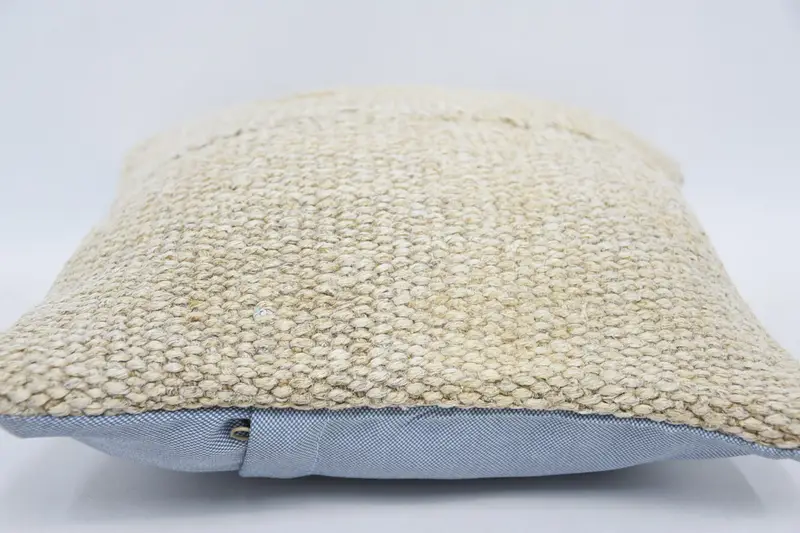 12x12 White Cushion Case, Pillow Sham, Kilim Pillow Cover, Ethnical Kilim Rug Pillow, Bolster Pillow Cover, Interior Designer Pillow - 5