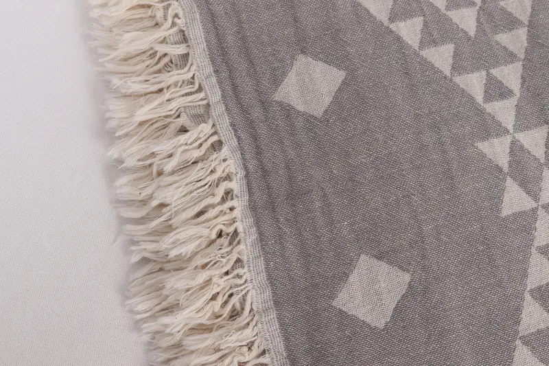 70x60 Cotton Geometric Towel, Personalized Blanket, Organic Throw, Shower Curtain, Decorative Blanket, Beach Blanket, Woven Throw Blanket - 7