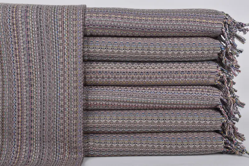 パーソナライズされたキッチンタオル オーガニックコットン ブラウン、ベージュ、18x38インチ - 1
